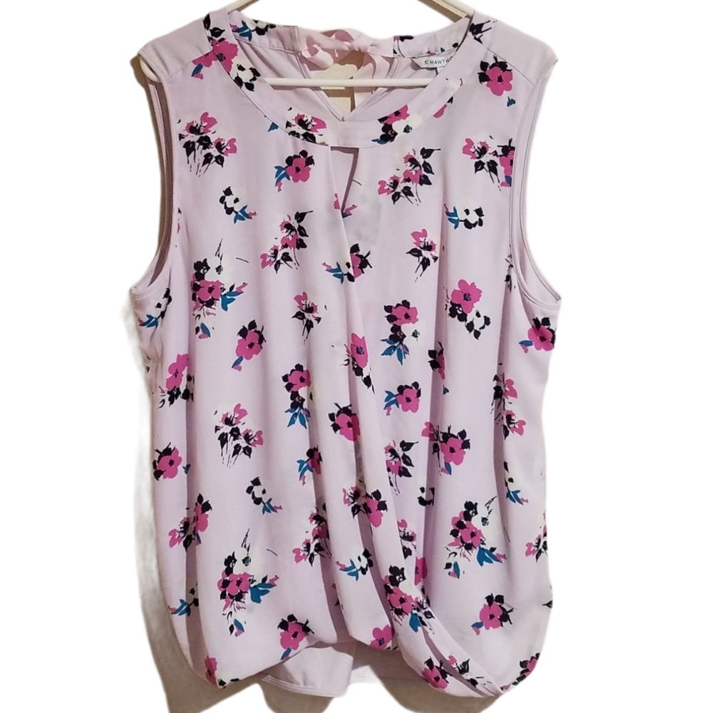 41 Hawthorn Clearwater mixed material blouse top
